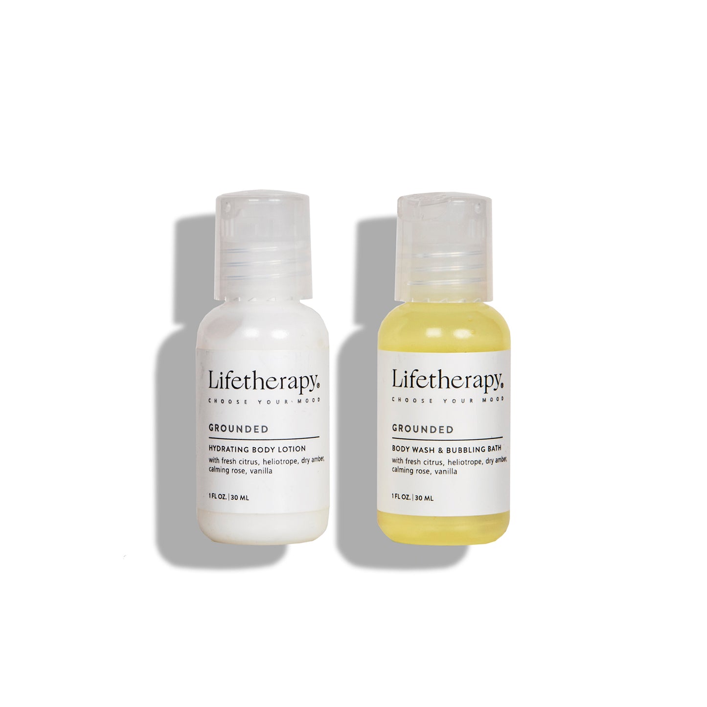 Travel set of lotion, wash, and bubble bath. Sulfate-free, paraben-free