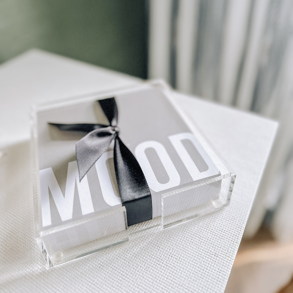 Square Acrylic Notepaper Tray - Mood | Choose Your Mood