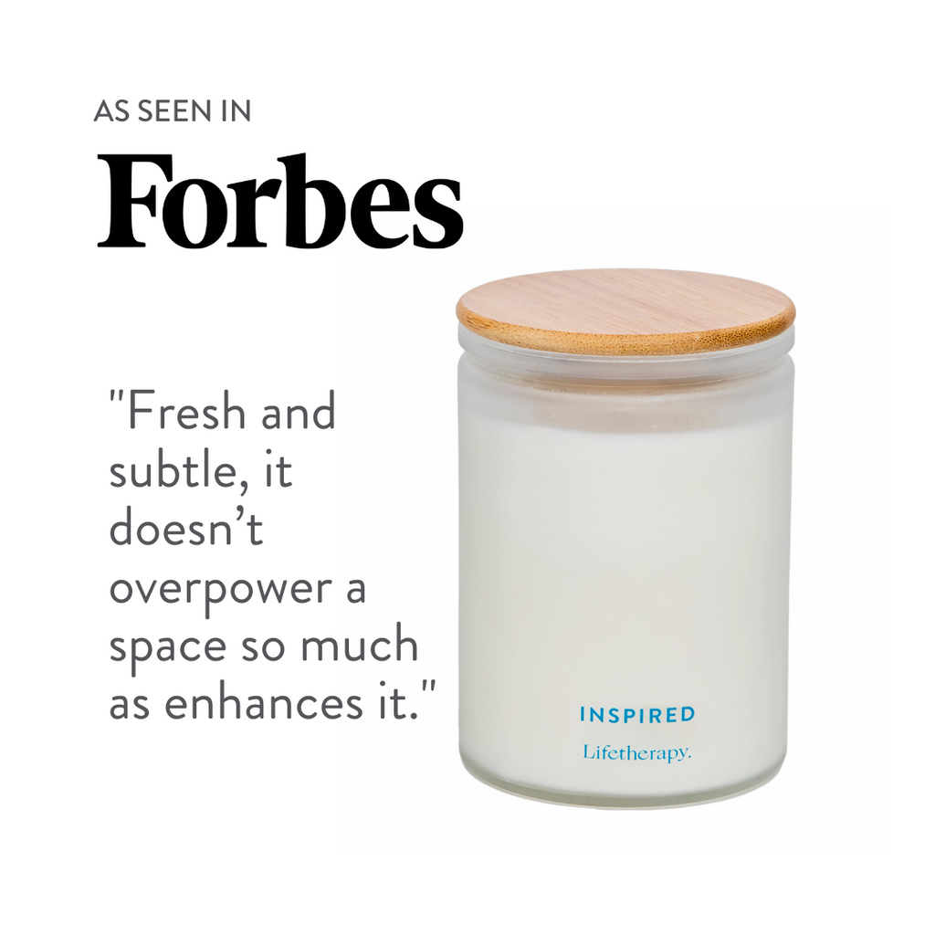 Inspired 75hr Burn Time Candle, named in Forbes.com as Ideal for High Vibes | by Lifetherapy
