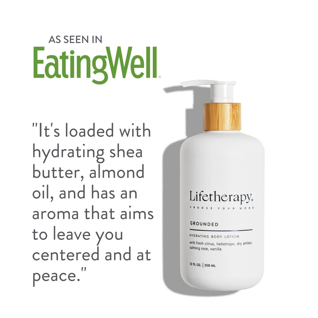 Grounded Hydrating Body Lotion featured in EatingWell Magazine