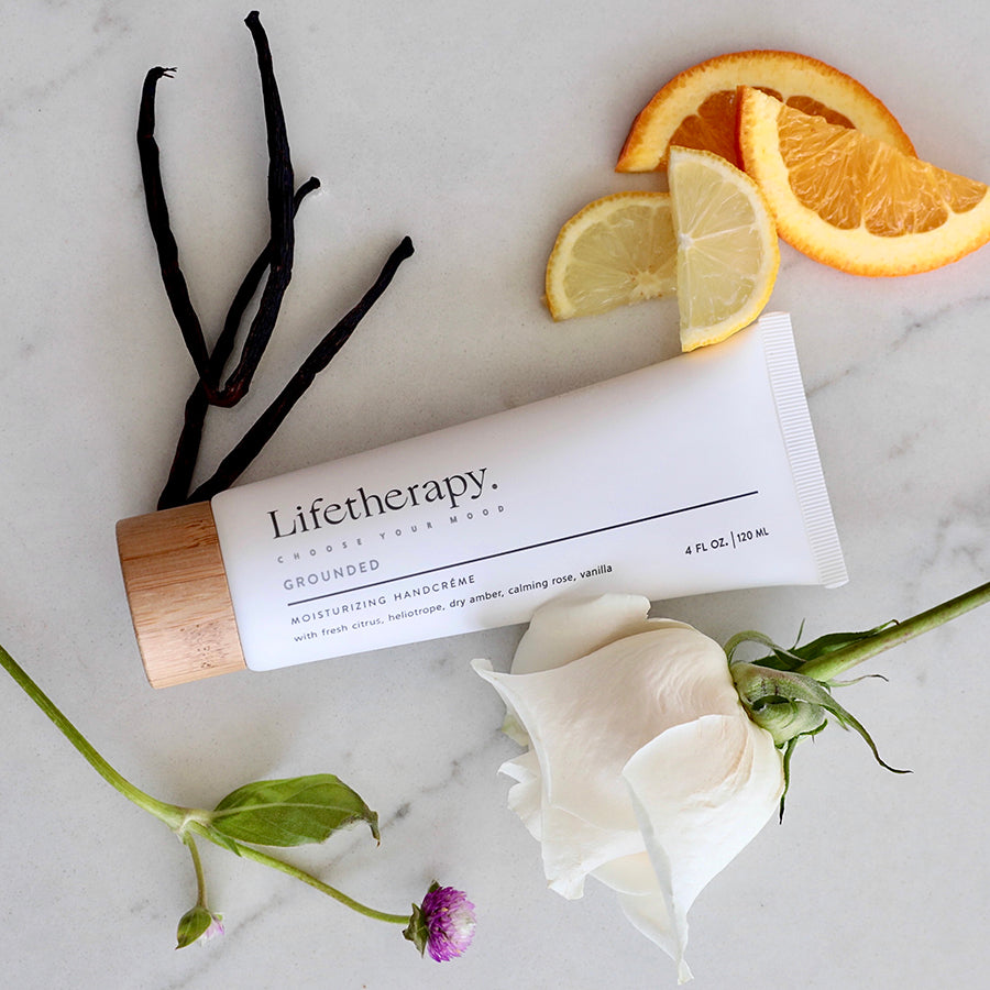 Fresh Citrus, Heliotrope, Dry Amber, Rose and Vanilla Hand Cream by Lifetherapy